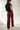 Pantalón Jeans Recto Borgoña