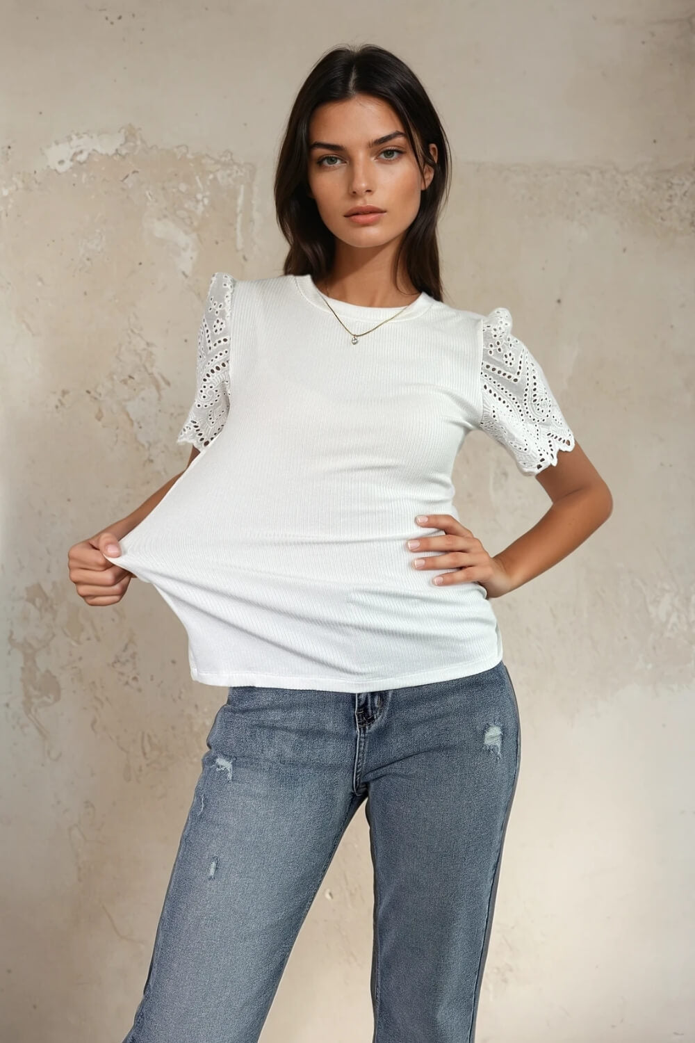 Polera Broderie Candelaria