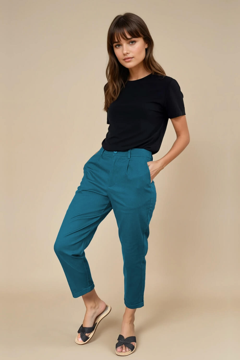 Pantalón Piano Algodón Azul