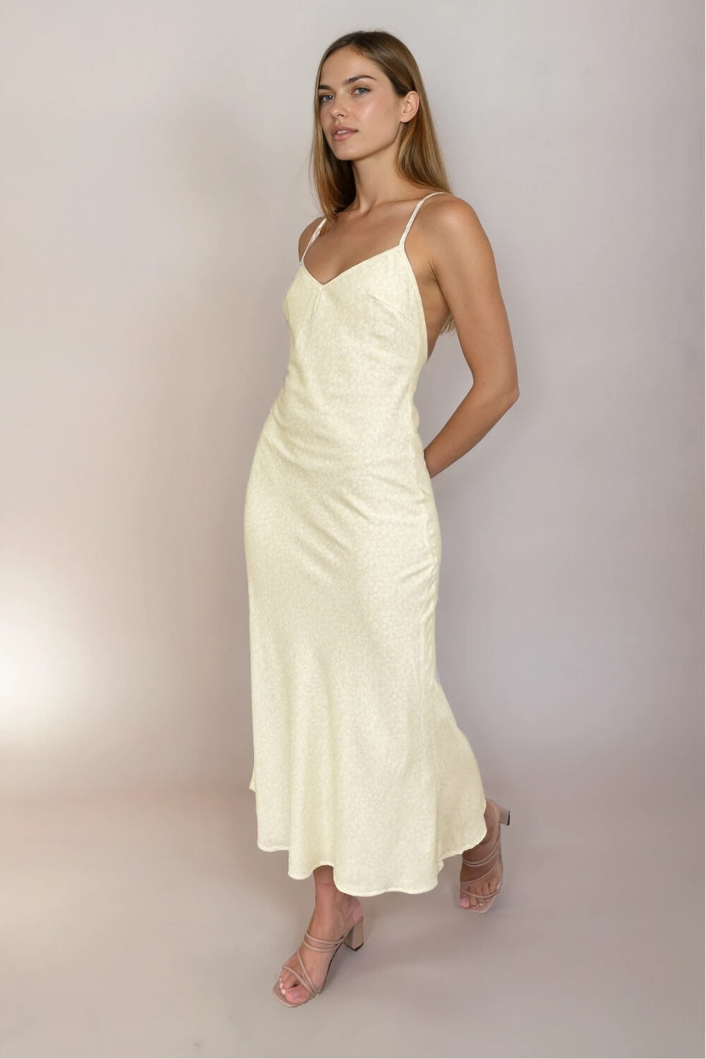 Vestido Giulia Flores Amarillo Pastel