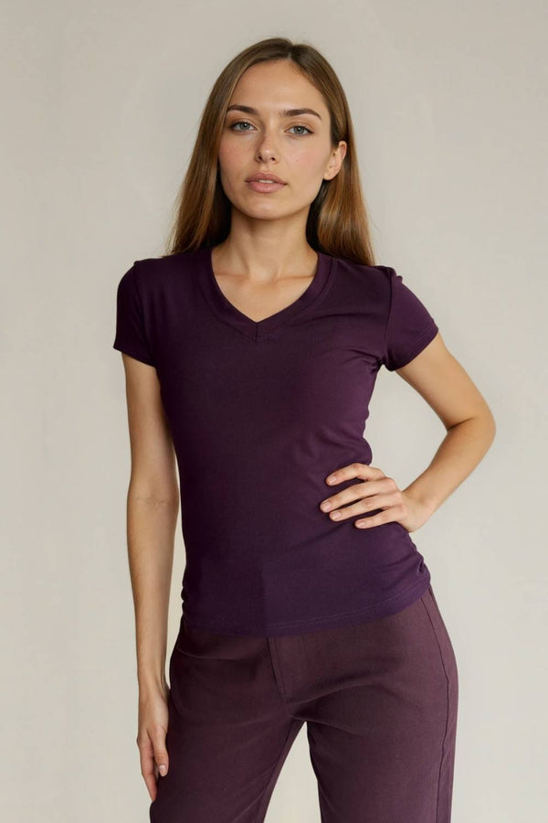 Polera Escote V Modal Ovispo