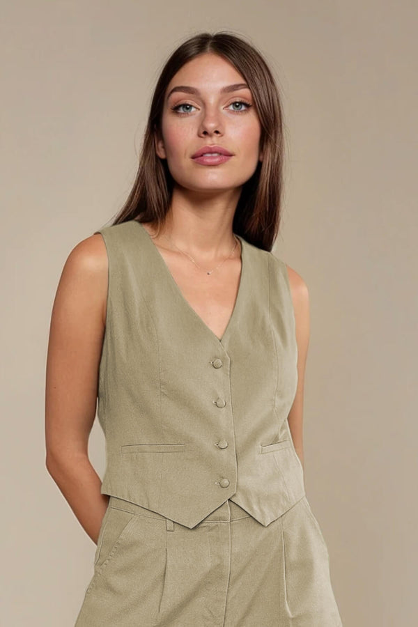 Top Gillette Jazz Lino Verde Seco