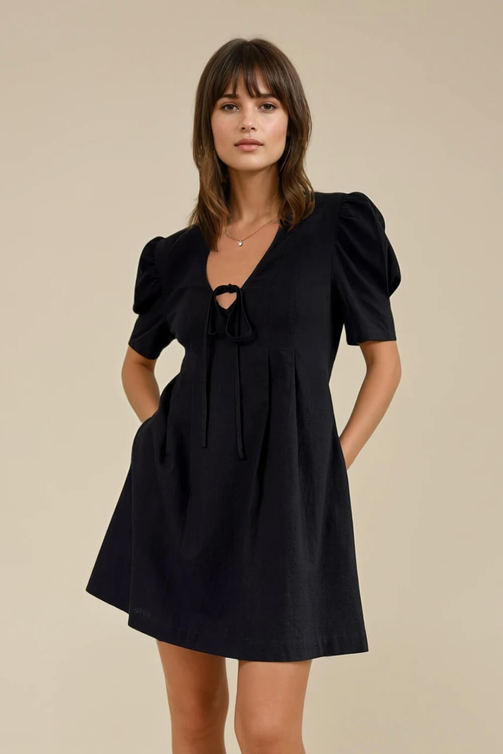 Vestido Basie Algodón Negro