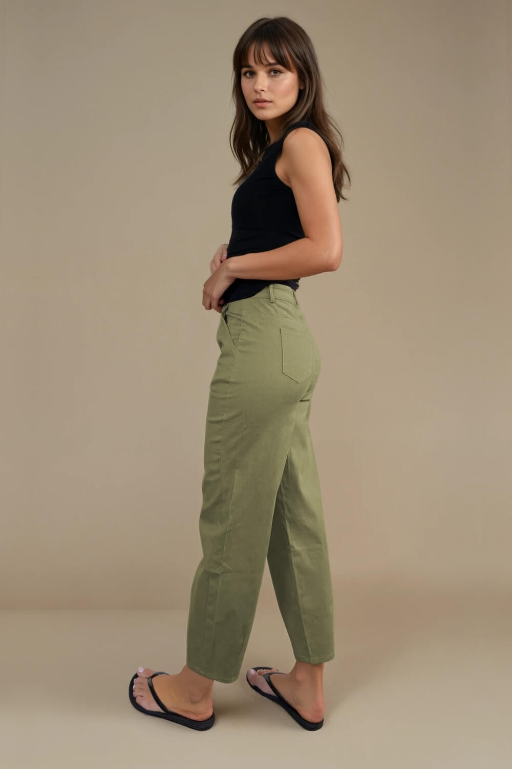 Pantalón Slouchy Largo Verde