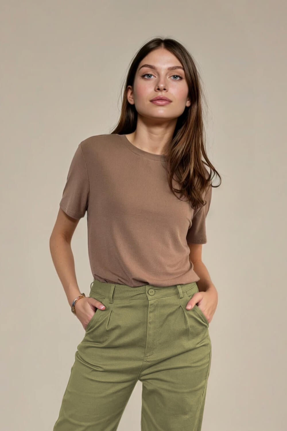 Polera Clásica Modal Mocca