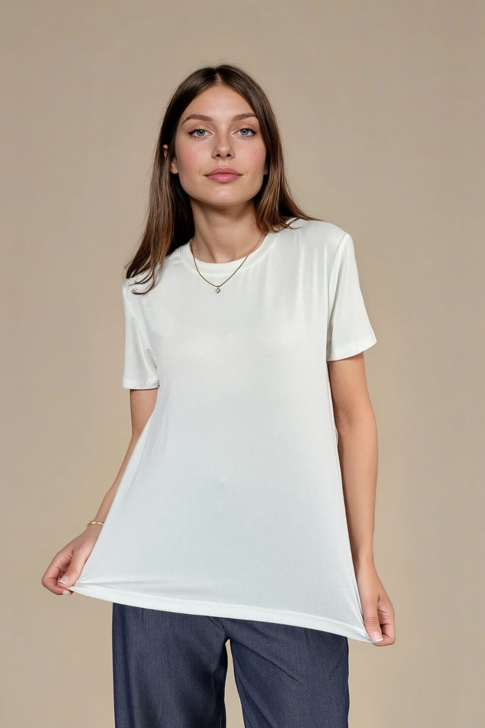 Polera Clásica Modal Cruda