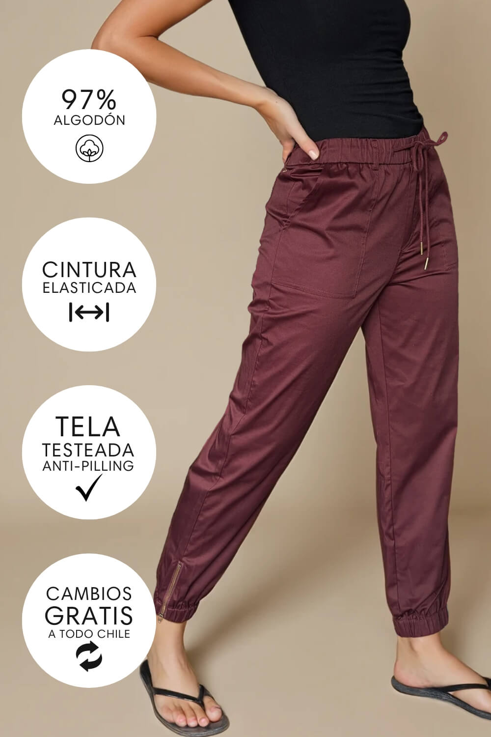 Pantalón Santiago Burdeo