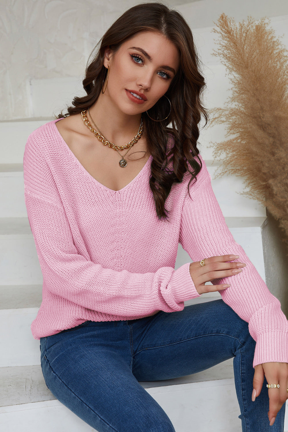 Sweater V Rosa