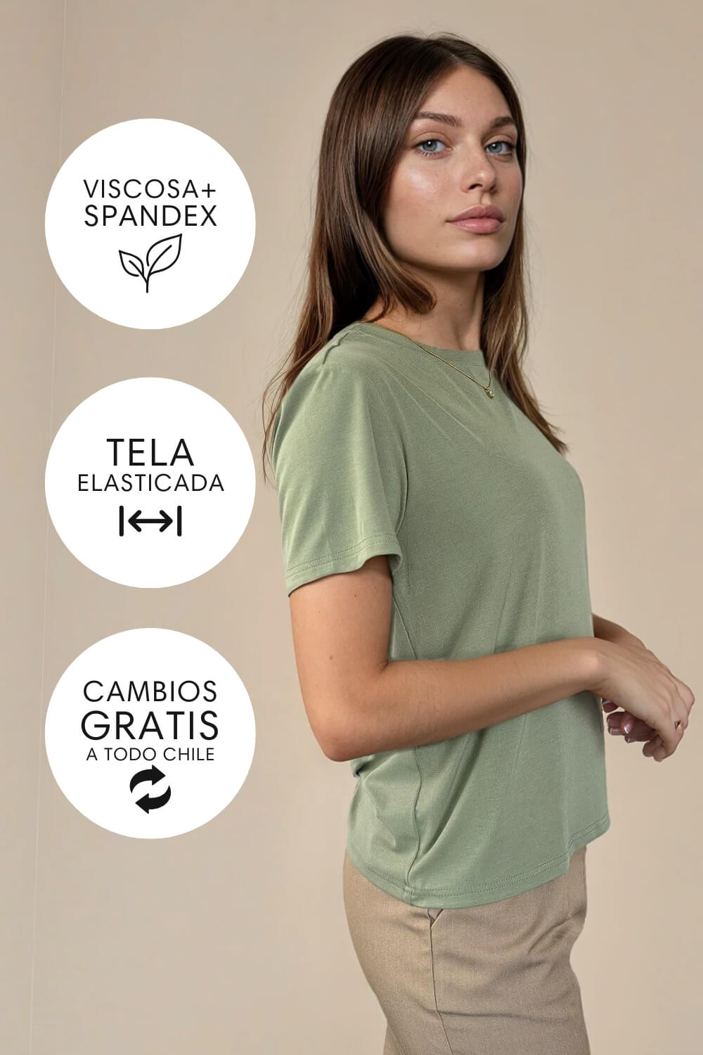 Polera Clásica Modal Verde
