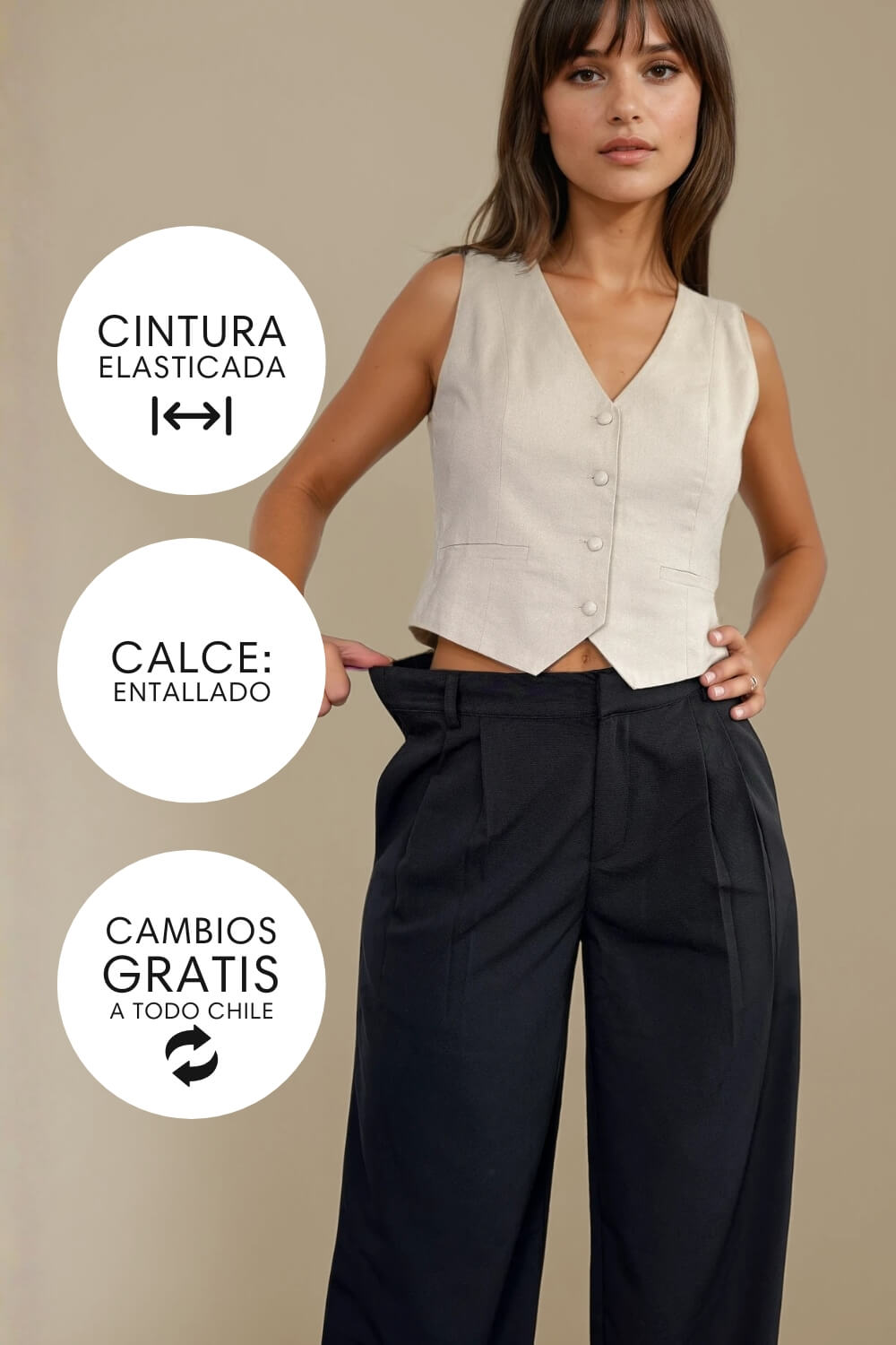 Pantalón Sastrero Negro