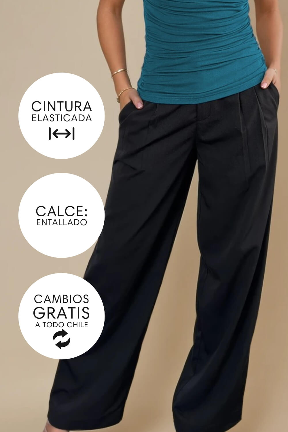 Pantalón Sastrero Negro